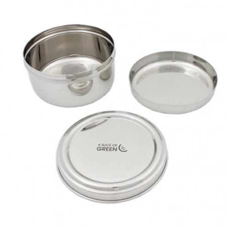 Round Stainless Steel Container - boobalou.co.uk